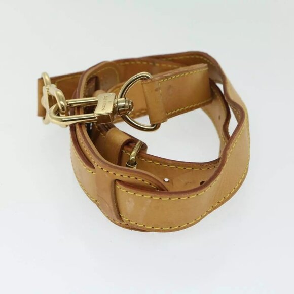 LOUIS VUITTON Adjustable Shoulder Strap Leather 31.1""-37.8"" Beige Auth - Picture 1 of 11